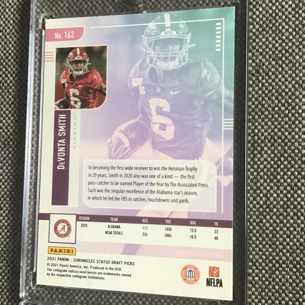 Devonta Smith Rookie Card 2021 Panini Status Rookie Card - Picture 2 of 2